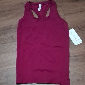 Athleta Red Fitted Cut Out Tank Top